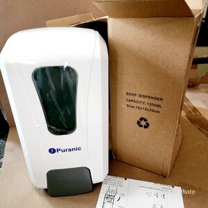 Puranic White Soap Dispenser